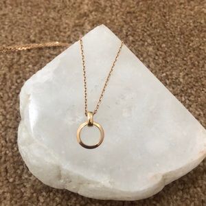 Fossil rose gold O necklace